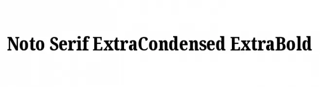 Noto Serif ExtraCondensed ExtraBold  Descarca Fonturi Gratis