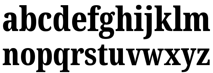 Noto Serif ExtraCondensed ExtraBold Font LOWERCASE