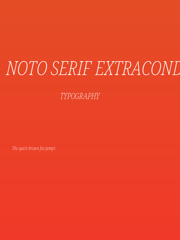 Noto Serif ExtraCondensed ExtraLight Italic Poster