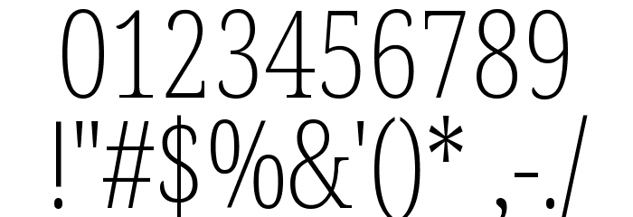 Noto Serif ExtraCondensed ExtraLight Font OTHER CHARS