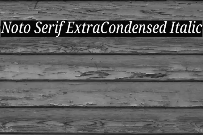 Noto Serif ExtraCondensed Italic Example 3