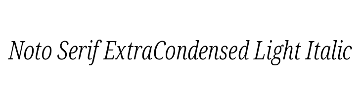 Noto Serif ExtraCondensed Light Italic  font caratteri gratis