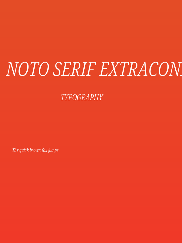 Noto Serif ExtraCondensed Light Italic Poster