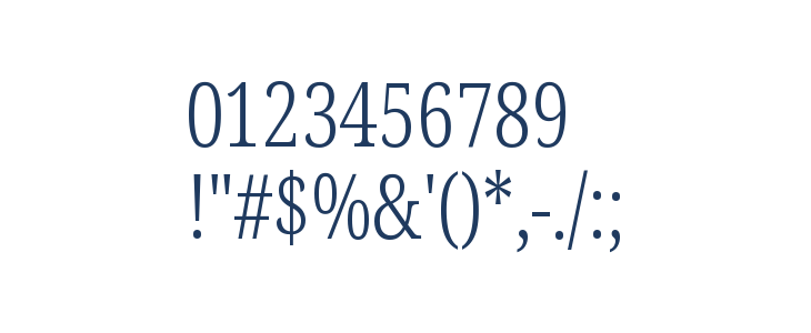 Noto Serif ExtraCondensed Light Other Characters