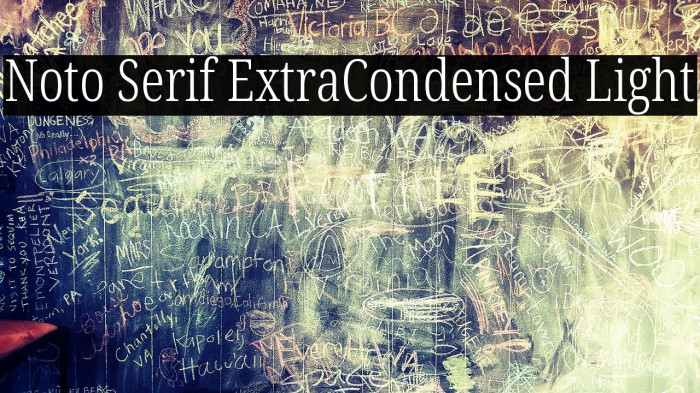 Noto Serif ExtraCondensed Light Example 2
