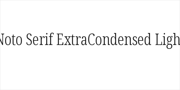 Noto Serif ExtraCondensed Light Logo