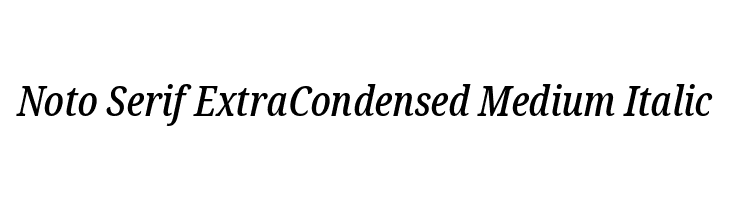 Noto Serif ExtraCondensed Medium Italic  नि: शुल्क फ़ॉन्ट्स डाउनलोड