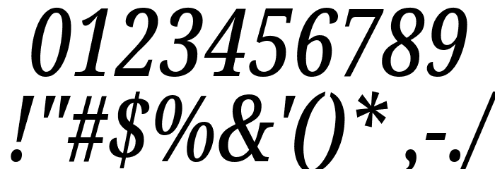 Noto Serif ExtraCondensed Medium Italic Font OTHER CHARS