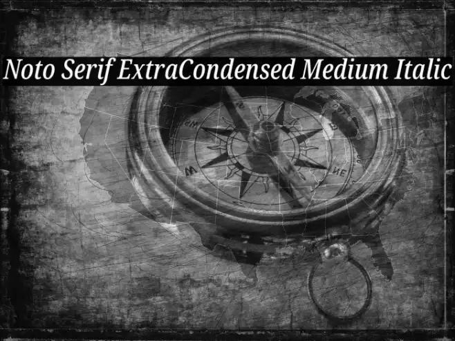 Noto Serif ExtraCondensed Medium Italic Example 3