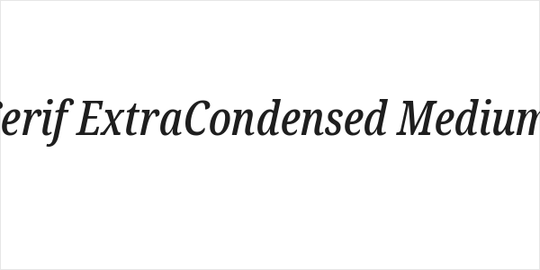 Noto Serif ExtraCondensed Medium Italic Logo