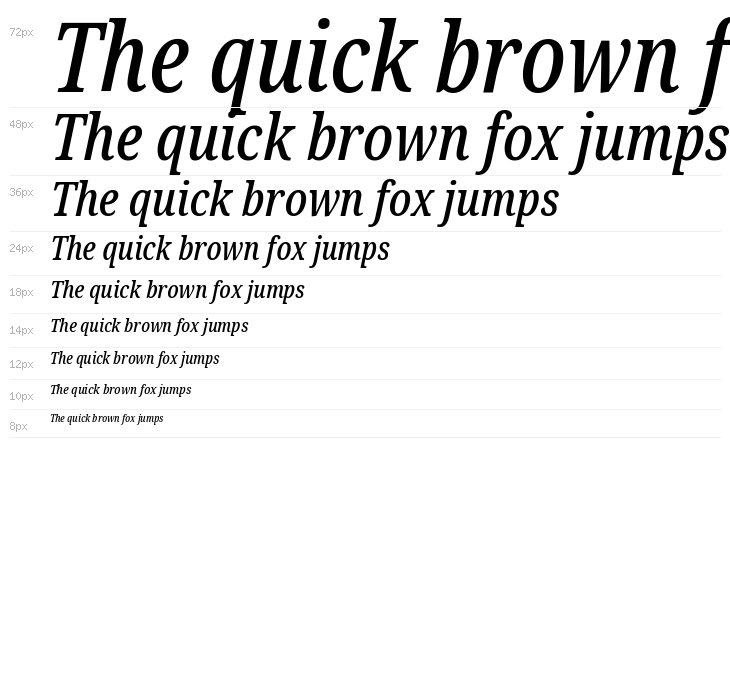 Noto Serif ExtraCondensed Medium Italic Waterfall