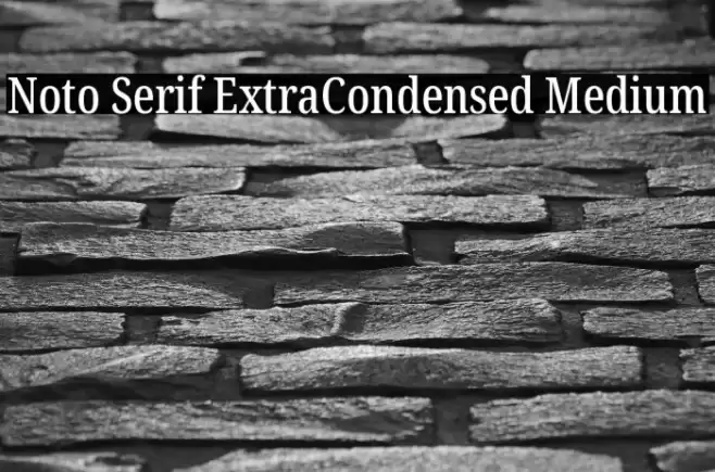 Noto Serif ExtraCondensed Medium Font examples