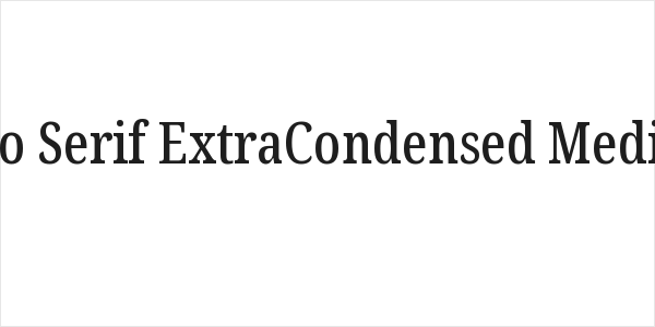 Noto Serif ExtraCondensed Medium Logo
