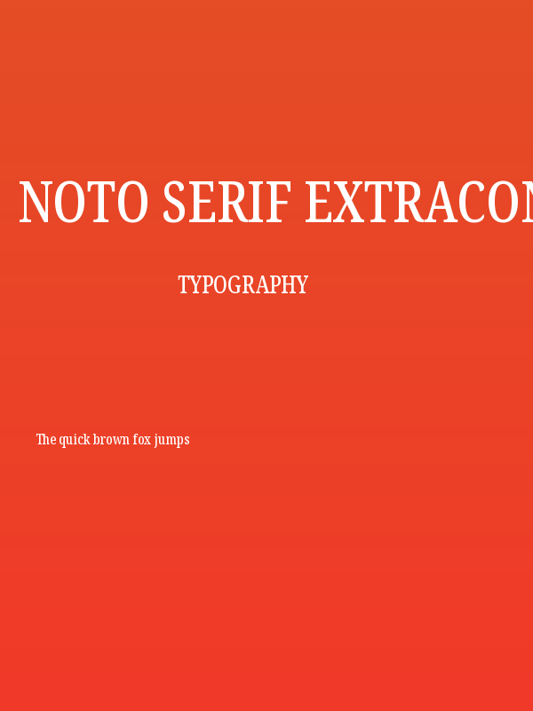 Noto Serif ExtraCondensed Medium Poster