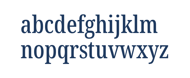 Noto Serif ExtraCondensed Medium Lowercase