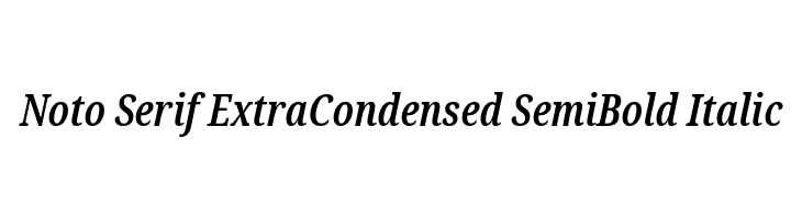 Noto Serif ExtraCondensed SemiBold Italic  Free Fonts Download