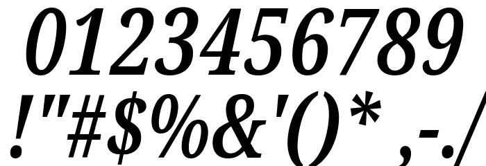 Noto Serif ExtraCondensed SemiBold Italic Font OTHER CHARS