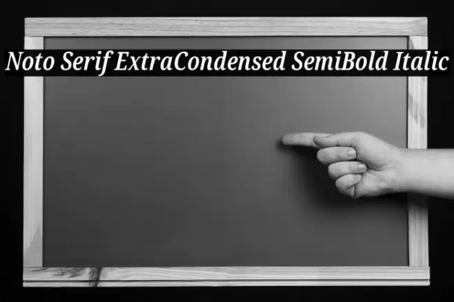 Noto Serif ExtraCondensed SemiBold Italic Example 3