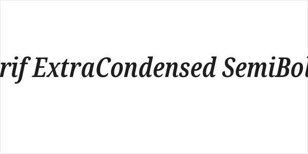 Noto Serif ExtraCondensed SemiBold Italic Logo