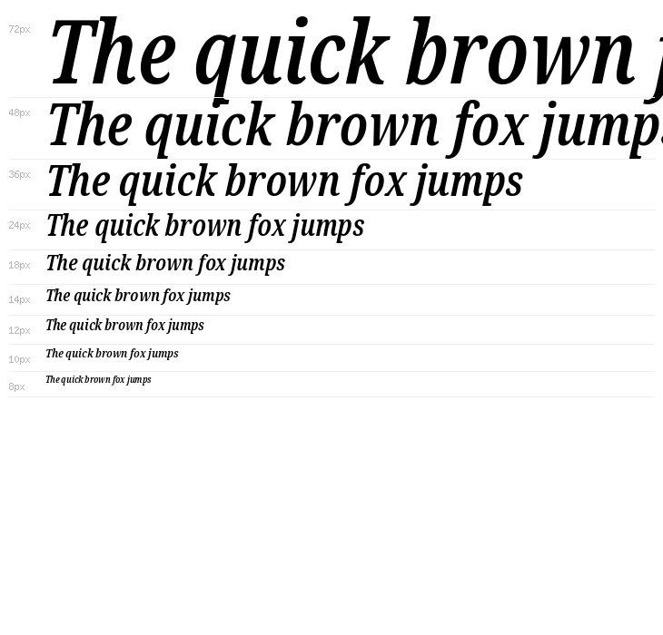 Noto Serif ExtraCondensed SemiBold Italic Waterfall