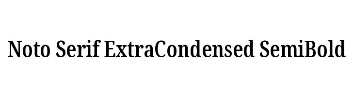 Noto Serif ExtraCondensed SemiBold  font caratteri gratis
