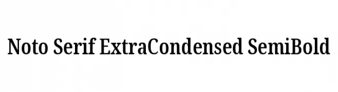 Noto Serif ExtraCondensed SemiBold  font caratteri gratis