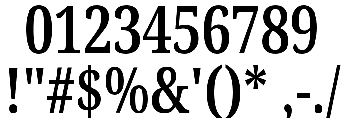 Noto Serif ExtraCondensed SemiBold Font OTHER CHARS