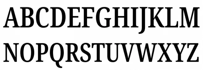 Noto Serif ExtraCondensed SemiBold フォント 大文字