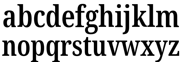 Noto Serif ExtraCondensed SemiBold Font LOWERCASE