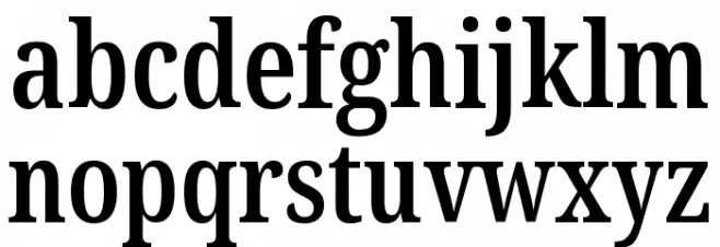 Noto Serif ExtraCondensed SemiBold フォント 小文字