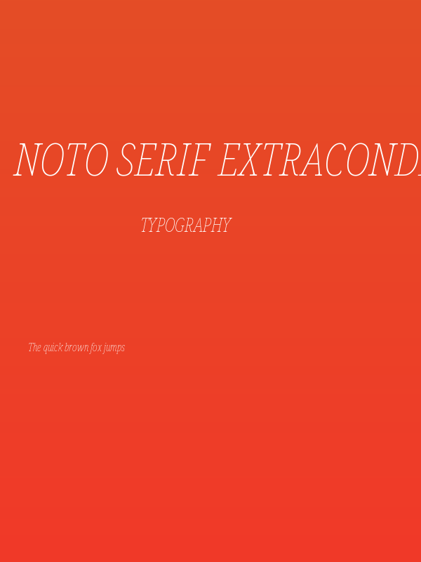 Noto Serif ExtraCondensed Thin Italic Poster