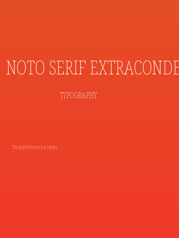 Noto Serif ExtraCondensed Thin Poster