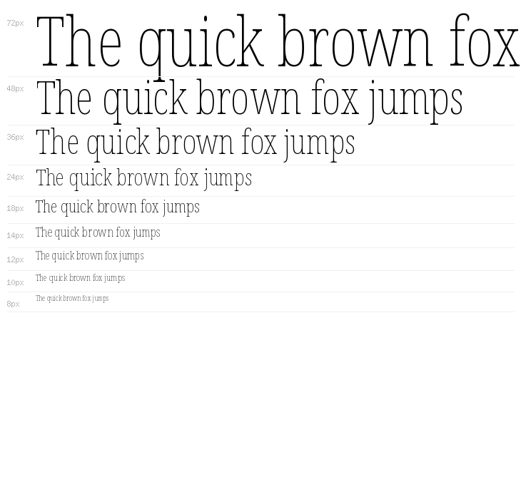 Noto Serif ExtraCondensed Thin Waterfall