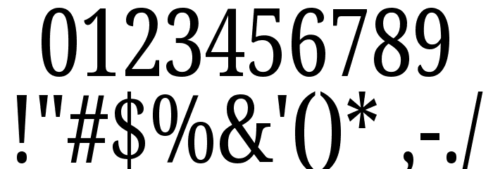 Noto Serif ExtraCondensed Font OTHER CHARS