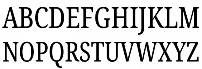 Noto Serif ExtraCondensed Polices MAJUSCULES