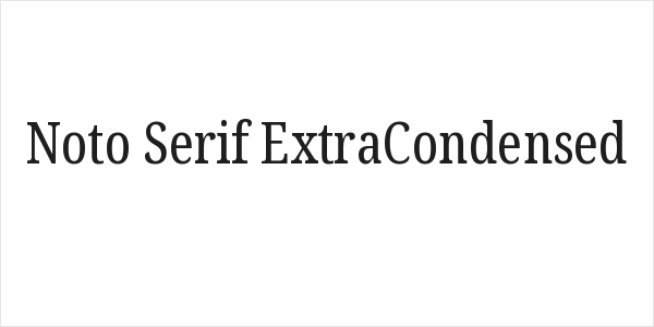 Noto Serif ExtraCondensed Logo