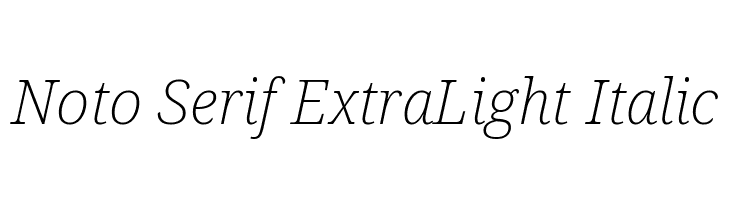 Noto Serif ExtraLight Italic  baixar fontes gratis