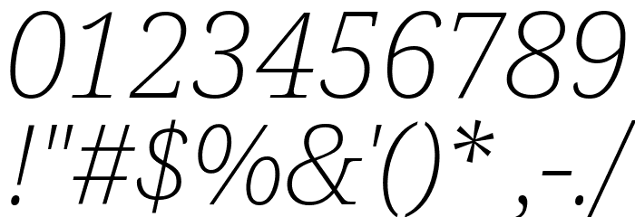 Noto Serif ExtraLight Italic Font OTHER CHARS