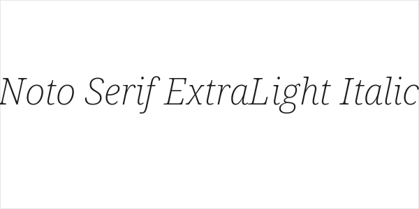 Noto Serif ExtraLight Italic Logo