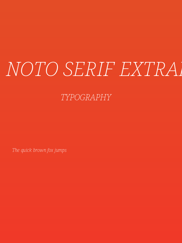Noto Serif ExtraLight Italic Poster