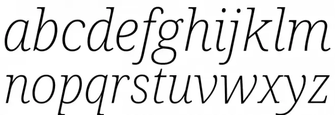 Noto Serif ExtraLight Italic خط أحرف صغيرة