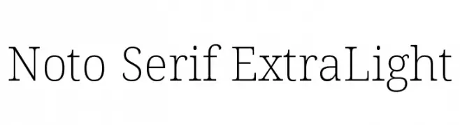 Noto Serif ExtraLight  免费字体下载