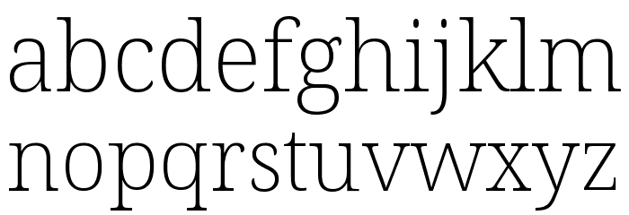 Noto Serif ExtraLight Font LOWERCASE