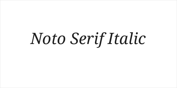 Noto Serif Italic Logo