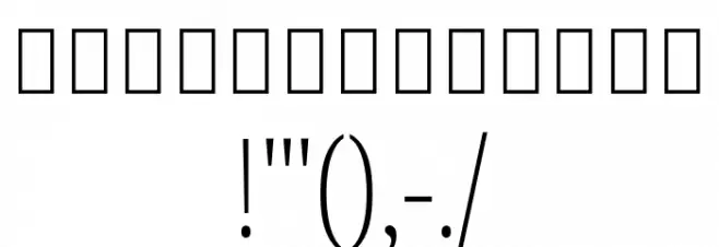 Noto Serif Khmer ExtraCondensed ExtraLight Font OTHER CHARS