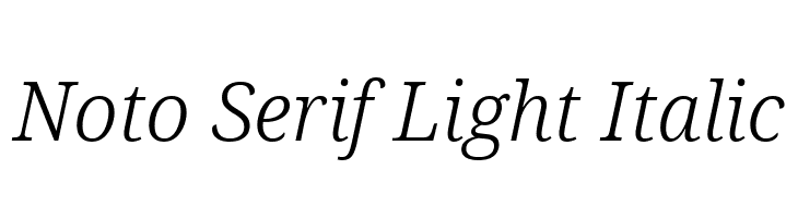 Noto Serif Light Italic  font caratteri gratis