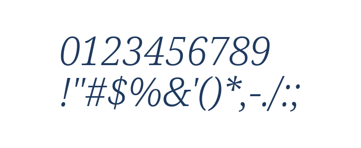 Noto Serif Light Italic Other Characters