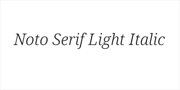 Noto Serif Light Italic Logo