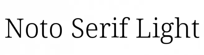 Noto Serif Light  免费字体下载