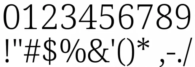 Noto Serif Light Font OTHER CHARS
